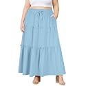 Moon Wood Plus Size Maxi Skirts for