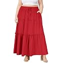 Moon Wood Plus Size Maxi Skirts for