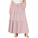 Moon Wood Plus Size Maxi Skirts for