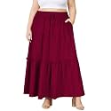 Moon Wood Plus Size Maxi Skirts for