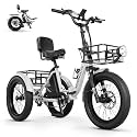 MOONCOOL Electric Tricycle for Adults, Fat Tire Folding Electric Trike