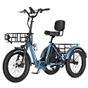 MOONCOOL Electric Tricycle for Adults, Fat Tire Folding Electric Trike