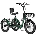 MOONCOOL Electric Tricycle for Adults, Fat Tire Folding Electric Trike
