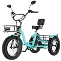 MOONCOOL Electric Tricycle for Adults, Fat Tire Folding Electric Trike