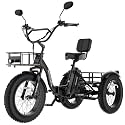 MOONCOOL Electric Tricycle for Adults, Fat Tire Folding Electric Trike