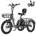 MOONCOOL Electric Tricycle for Adults, Fat Tire Folding Electric Trike