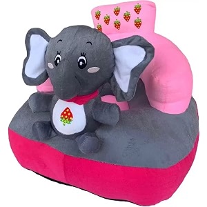 moonflare baby sofa seat chair cartoon new born rocking chair for babykids sofa chair plush cushion sofa playing toys 0-2 years - grey ele