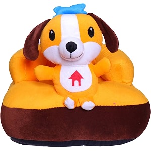 moonflare baby sofa seat chair cartoon new born rocking chair for babykids sofa chair plush cushion sofa playing toys 0-2 years - yellow pupi