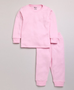 moonkids top - pyjama set thermal for baby boys  baby girls pink pack of 1