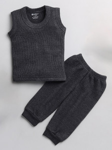 moonkids top - pyjama set thermal for boys  girls grey pack of 1