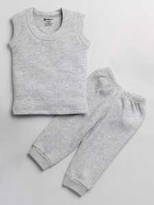 moonkids top - pyjama set thermal for boys  girls grey pack of 1