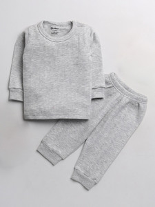 moonkids top - pyjama set thermal for boys  girls grey pack of 1
