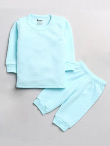 moonkids top - pyjama set thermal for boys  girls blue pack of 1