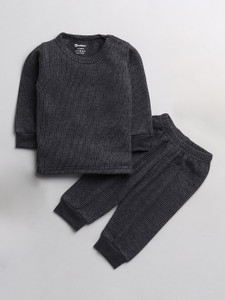 moonkids top - pyjama set thermal for boys  girls grey pack of 1