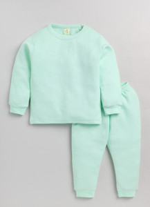 moonkids top - pyjama set thermal for boys  girls green pack of 1