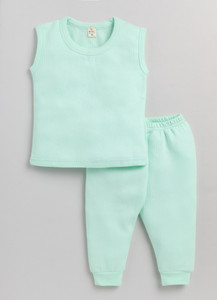 moonkids top - pyjama set thermal for boys  girls green pack of 1
