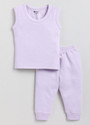 MOONKIDS Top - Pyjama Set Thermal For Boys & Girls (Purple, Pack of 1)