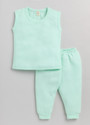 MOONKIDS Top - Pyjama Set Thermal For Boys & Girls (Green, Pack of 1)