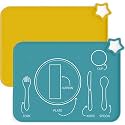 Moonkie Silicone Placemats for Baby & Kid, Stain-Proof Non-Slip Toddler Food Mats Eating Table Mat with 2 Packs