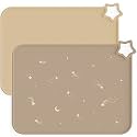Moonkie Silicone Placemats for Baby & Kid, Stain-Proof Non-Slip Toddler Food Mats Eating Table Mat with 2 Packs
