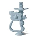 Moonkie Koala Silicone Baby Teether & 360° Toothbrush, Ether Blue, 3M+