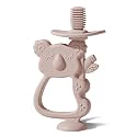 Moonkie Koala Silicone Baby Teether &amp; 360° Toothbrush, Blush Pink, 3M+