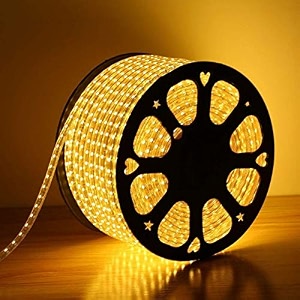 moonlitdreams 4m meter led rope light  2835 led 120 ledsm waterproof decorative strip light for ceiling cove diwali christmas balcony home amp outdoor decoration warm white