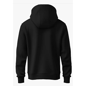 MOONSHINE Printed Anime Cotton Fleece Hoodie Black