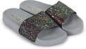 Moonwalk Women Slides (Grey , 7)