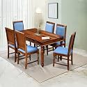 MoonWooden Solid Sheesham Wood Dining Table Set of 6 Seater Dinning Table with Cushioned Chairs for Furniture Dinning Living Room Hotel Solid Wooden Six Seater Dining Set (Honey Finish)
