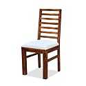 MoonWooden Solid Sheesham Wood Dining Table 4 Seater Dining Table Set with 4 Cushion Chairs Dinner Table Set for Dinning Room Home Hotel and Office (Natural Finish)