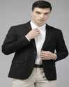 MOONXS Solid Single Breasted Formal Men Blazer
