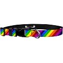 Moose Pet Wear Adjustable Collar 3/4" M, Rainbow Stripe