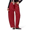 MOOSLOVER Women Linen Lightweight Barrel Pants Drawstring Comfort Casual Lounge Pants Baggy Loose Ankle Pants with Pocket