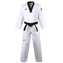 MOOTO Korea Taekwondo BS4.5 Basic Uniform WT Logo White BK V-Neck MMA Martial Arts Karate Demonstration Team Gym School