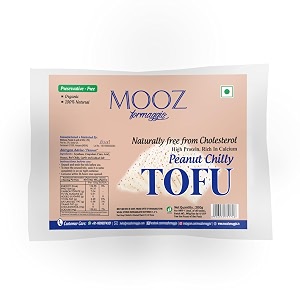 mooz formaggio organic peanut chilly tofu soy paneer200 g
