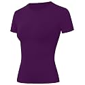 Moozava Women's Compression Shirt Short Sleeve Workout Tops Athletic T-Shirts Base Layer for Gym Running Yoga Sports
