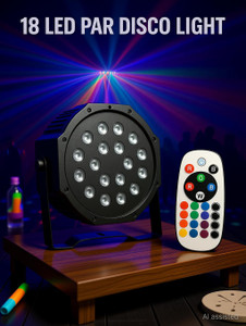 moozmob 18led disco dj par light dmx with remote controller single disco ball