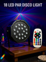 MOOZMOB 18LED Disco DJ Par Light DMX with Remote Controller Single Disco Ball