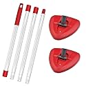 Mop Handle for O Cedar,2 Spin Mop Base for Ocedar, Mop Stick Pole Handle Adjustable 30-58" and Replacement Mop Base Part for EasyWring Spin Mop, Lightweight & Durable