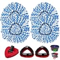 Mop Heads Replacements for O-Cedar RinseClean 2-Tank Spin Mop, Mop Replace Head for O Cedar, Mop Heads Include 4 Pack Mop Refills, 2 Scrubber Mop Heads, 1 Mop Base, Reusable, Easy to Replace