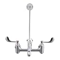 Mop Sink Faucet with Vacuum Breaker &amp; Wrist Handle, Wall Mount 8 in Centers