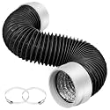 MOPHA 3FT 4" Dryer Vent Hose with Rubber Seal, Heavy Duty Flexible Aluminum