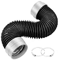 MOPHA 4 Inch Dryer Vent Hose with Rubber Seal, Heavy Duty Flexible Aluminum