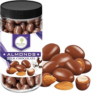 more 2 nuts chocolate coated almonds milk chocolate covered nuts 250 gm jar packing milk