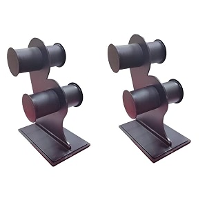 morel jewel black 2 roll bangle plastic jewelry stand - imitation jewellery display for showroom and bangle holder pack 2 2-roll-bengal-stand-black-pack2