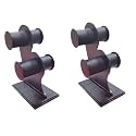 morel JEWEL BLACK 2 ROLL BANGLE PLASTIC JEWELRY STAND - IMITATION JEWELLERY DISPLAY FOR SHOWROOM AND BANGLE HOLDER PACK 2 (2-ROLL-BENGAL-STAND-BLACK-PACK2)
