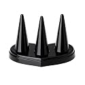Morel Jewel Black Finger Ring Holder - Plastic 3 Mount Jewelry Stand for Imitation Jewellery Display - Showroom Display Stand