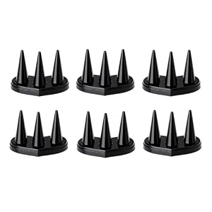 morel jewel finger ring holders plastic 3 mount jewelry black stand ring cone finger storage organizer perfect for business photo-shoot room decoration pack 6 ring-stand-black-pack6