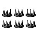 morel JEWEL FINGER RING HOLDERS PLASTIC 3 MOUNT JEWELRY BLACK STAND RING CONE FINGER STORAGE ORGANIZER PERFECT FOR BUSINESS PHOTO-SHOOT ROOM DECORATION. PACK 6 (RING-STAND-BLACK-PACK6)